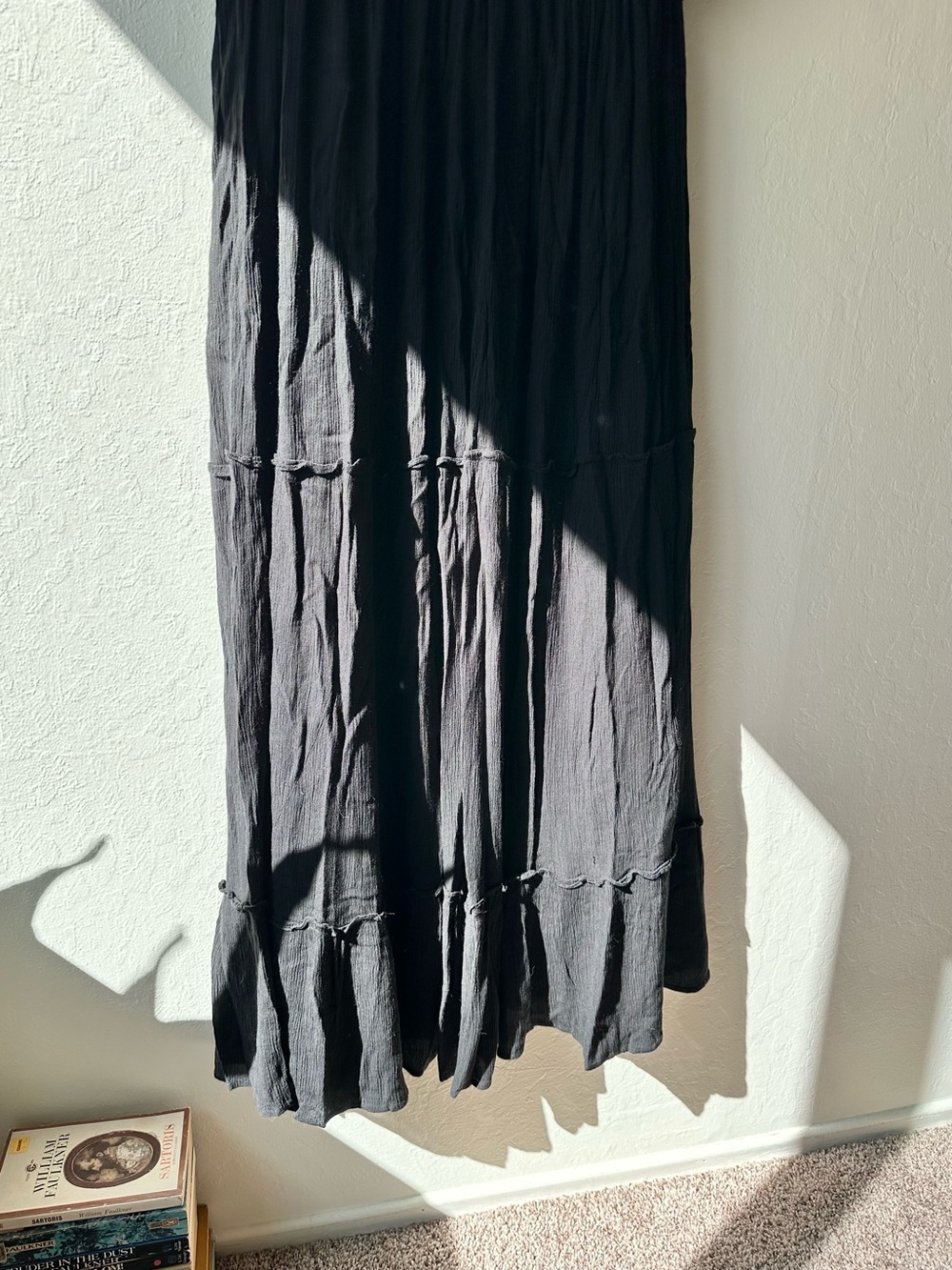 Zara basic 2016 animal embroidered black maxi dress oversized small sheer back - Picture 11 of 11